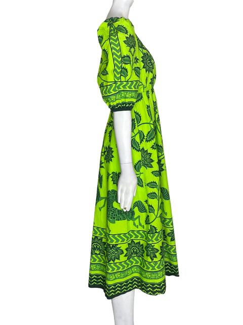 Vestido Colcci Estampado Cuello v Verde - Talla S