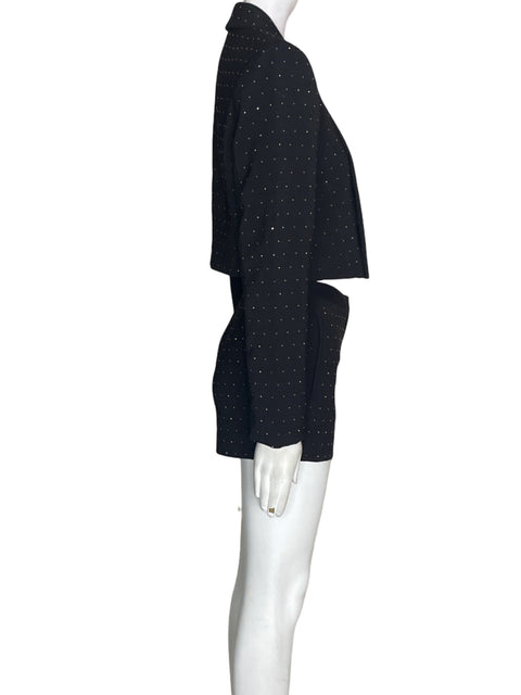 Conjunto Bcbg Brillo Short/blazer Negro - Talla 2