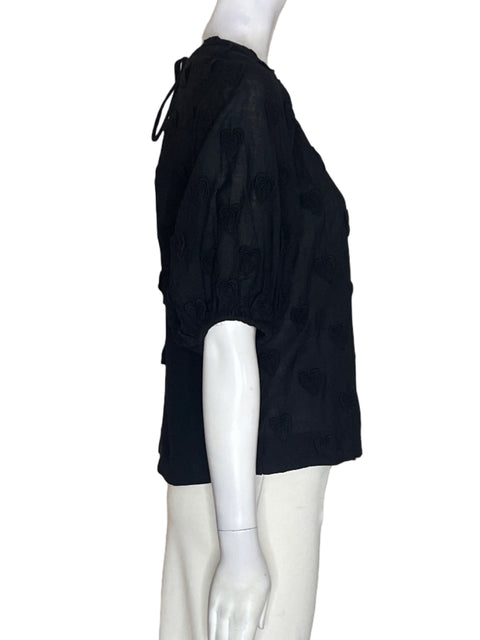 Blusa Bimba Y Lola de Algodón Apliques Corazon Negro - Talla M