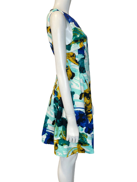 Vestido Calvin Klein Estampado Sin mangas Azul - Talla S