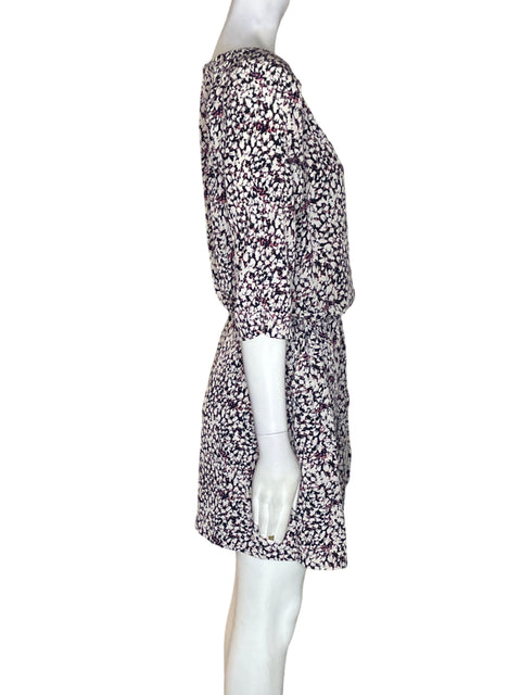 Vestido Mng Estampado Ajustado Blanco - Talla S