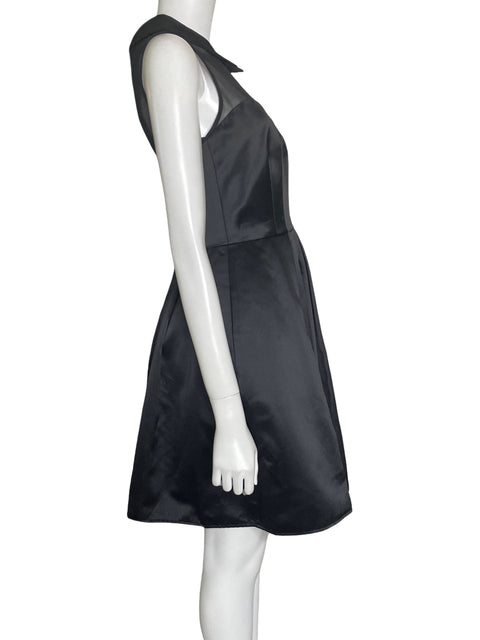 Vestido Jill Stuart Satinado Suelto Sin mangas Negro - Talla 4