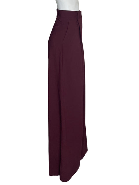 Pantalón The Frankie Shop Recto Plisado Rojo - Talla M