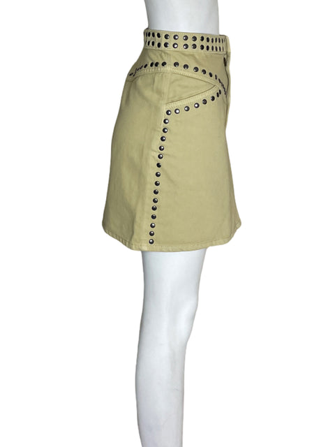 Falda Paris Atelier Tachuelas Liso Beige - Talla 8