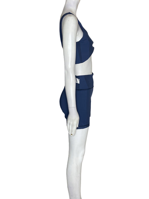Conjunto Maqui Short/blusa Ajustado Azul - Talla L