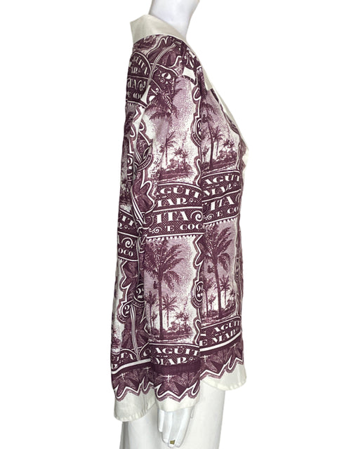 Camisa Mayorga Estampado Botones Marrón - Talla M