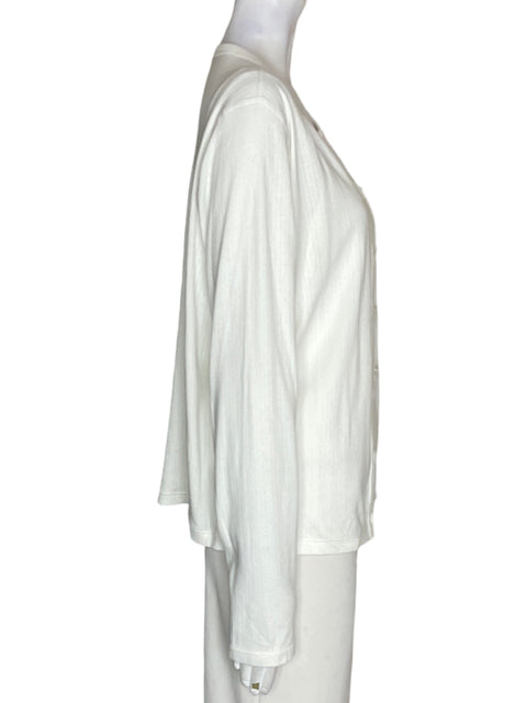 Blusa Uniqlo de Algodón Blusa/chaqueta Liso Blanco - Talla L
