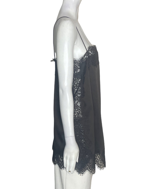 Blusa Zara Tiras Encaje Negro - Talla L