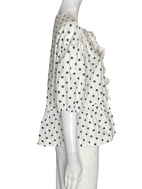 Blusa La Maregold de Algodón Lunares Lazos Blanco - Talla M