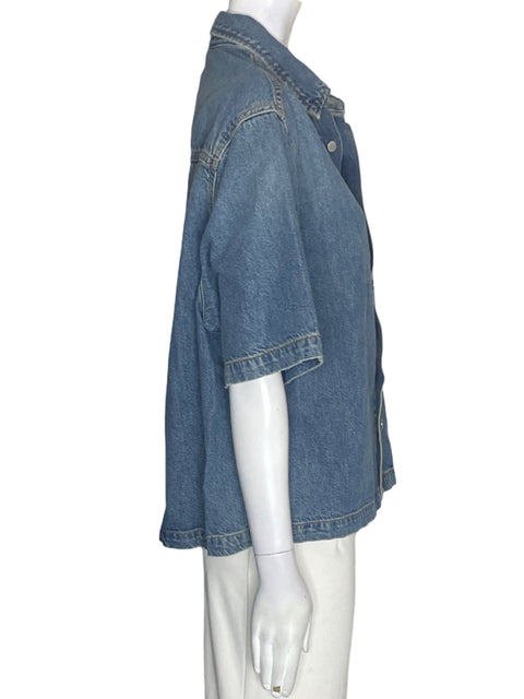 Chaqueta Haikure Botones Manga corta Azul - Talla M