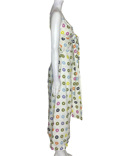 Vestido Cala De La Cruz de Lino Estampado Verde - Talla M