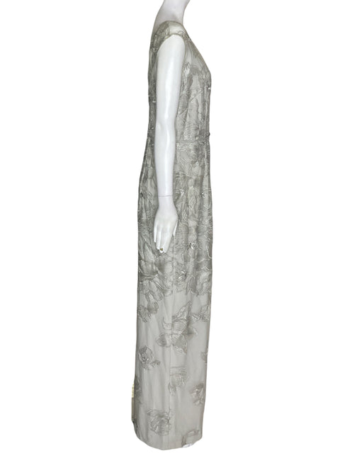 Vestido Ralph Lauren Maxi Sin mangas Gris - Talla 10