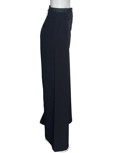 Pantalón Ovi Recto Palazo Negro - Talla M