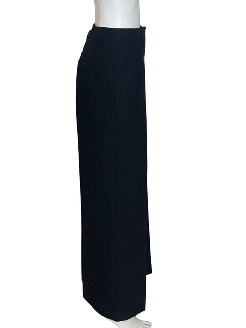 Pantalón Zara Recto Palazo Negro - Talla M