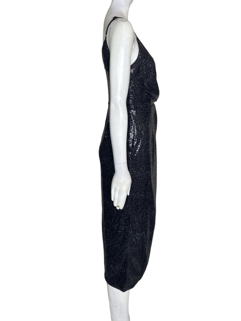 Vestido Rachel Roy Tiras Midi Negro - Talla 4