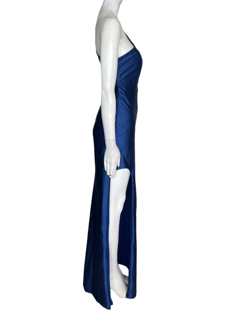 Vestido De Fiesta City Studio Oneshoulders Maxi Azul - Talla S
