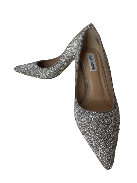 Zapato Steve Madden Brillo Punta cerrada Plateado - Talla 8.5