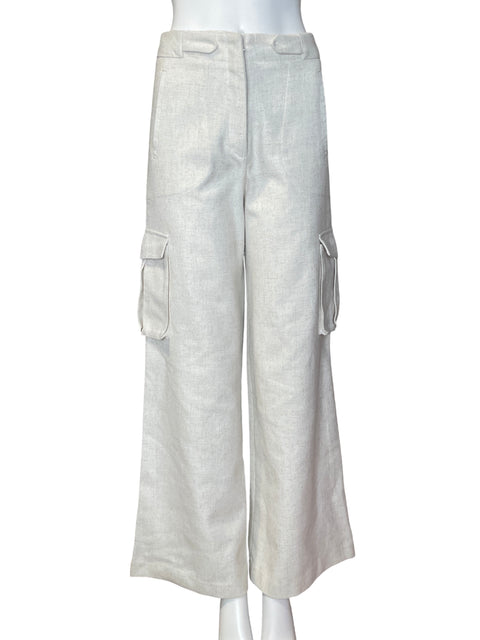 Pantalón Aqua Recto Palazo Beige - Talla XS