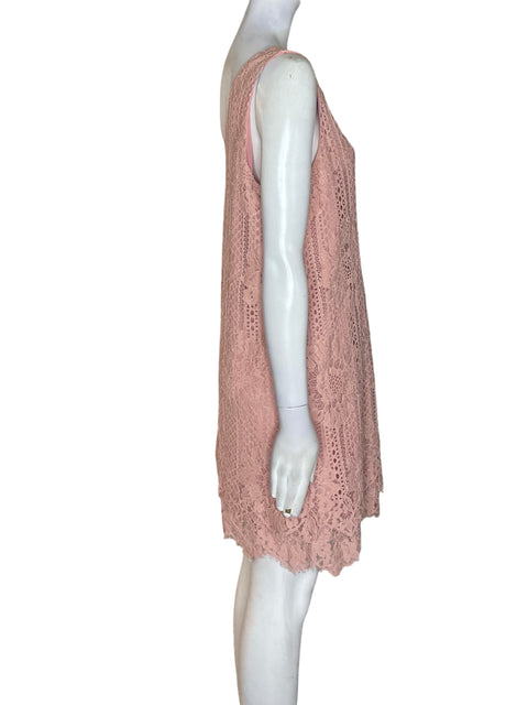 Vestido Sugar+lips de Algodón Tejido Oneshoulder Rosado - Talla S