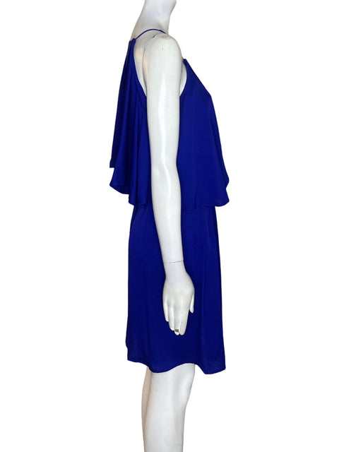 Vestido Edda Gonzalez Tiras Vuelos Azul - Talla 4