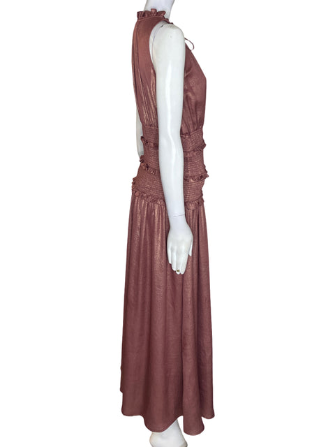 Vestido Current Air Sin mangas Maxi Marrón - Talla M