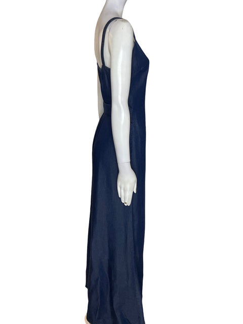 Vestido Studio F Cruzado Maxi Azul - Talla 4