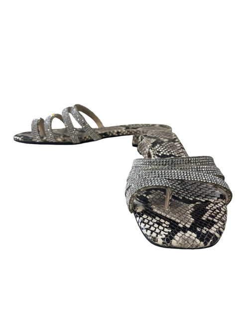Sandalia Vince Camuto Animal print Tacón bajo Negro - Talla 6.5