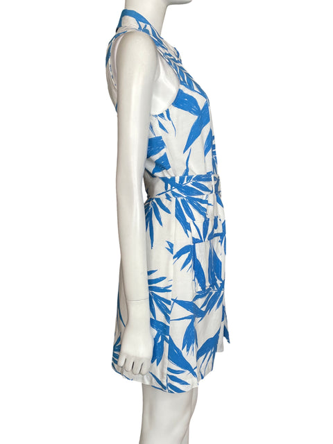 Vestido Bar Iii Estampado Sin mangas Azul - Talla S