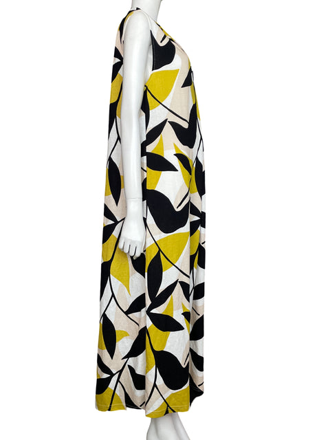 Vestido Sfera de Viscosa Sin mangas Estampado Negro - Talla M