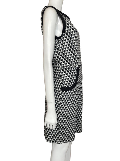 Vestido Sharagano Geométrico Midi Gris - Talla 8