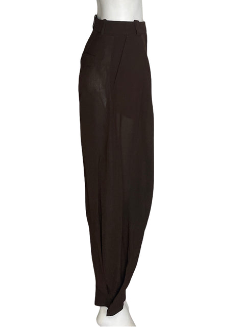 Pantalón Massimo Dutti de Viscosa Marrón - Talla 6