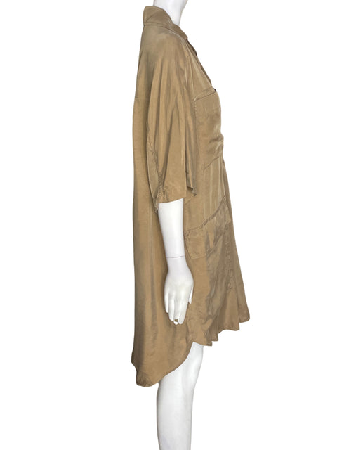 Vestido Bimba Y Lola Bolsillo Midi Marrón - Talla XS