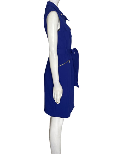 Vestido Calvin Klein Sin mangas Zipper Azul - Talla 8