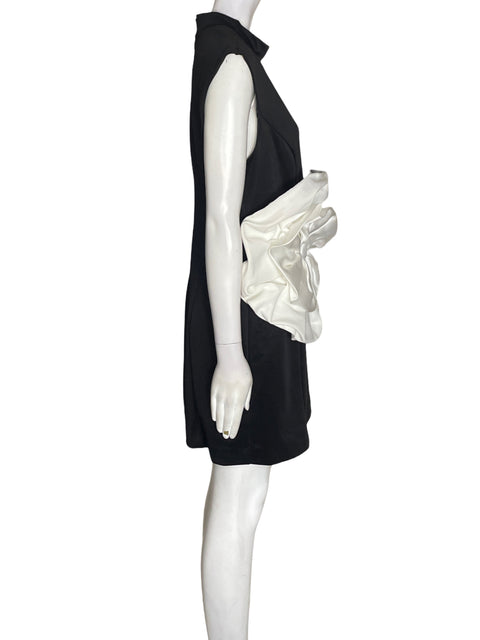 Vestido Jewel Liso Aplique Negro - Talla 10