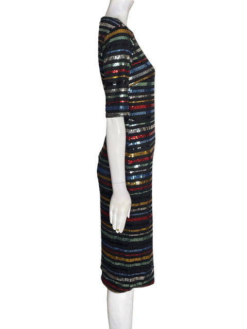 Vestido Rachel Roy Rayas Lemtejuelas Negro - Talla S