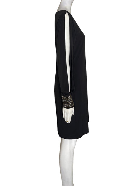 Vestido Calvin Klein Lentejuelas Manga larga Negro - Talla S