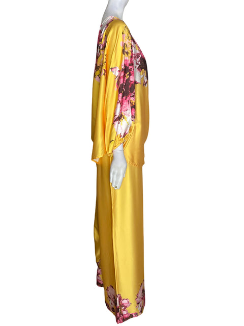 Conjunto Laura V Pantalón/blusa Palazo Amarillo - Talla XL