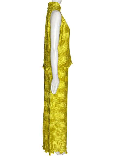 Conjunto Camila Blusa/pantalon Sin mangas Amarillo - Talla 10