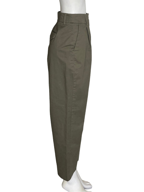 Pantalón Express de Algodón Recto Bolsillo Verde - Talla 10