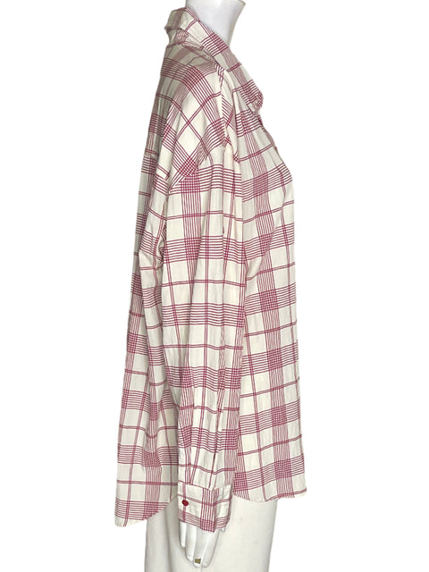 Camisa Parfois de Algodón Cuadros Manga larga Rojo - Talla M
