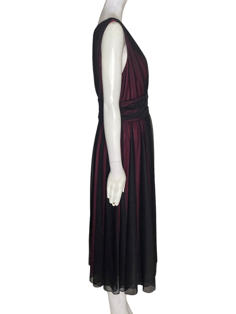 Vestido Connected Apparel Sin mangas Midi Negro - Talla 14