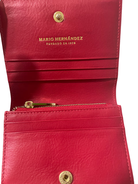 Cartera Mario Hernandez Tarjetero Monedero Rojo - Talla U