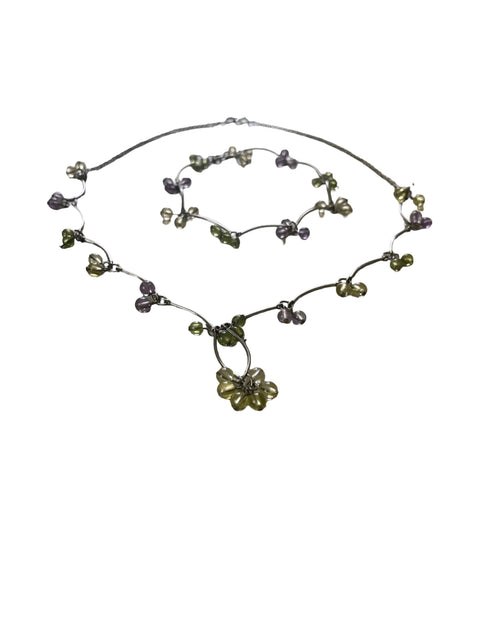 Set Tesoro Tps Collar Pulsera Plateado - Talla U