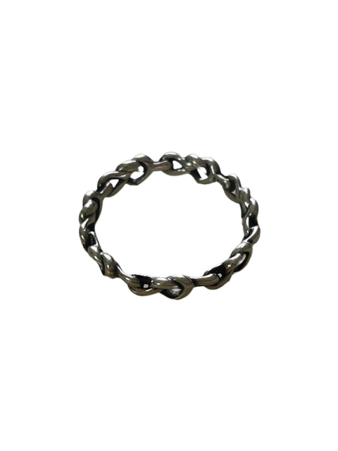 Pulsera Tesoro Tps Cruzado Circulo Plateado - Talla U