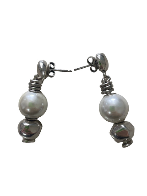 Arete Uno de 50 Perla Blanco - Talla U