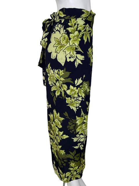 Falda Dress Forum Estampado Midi Verde - Talla S