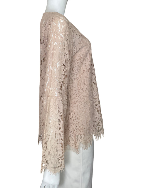 Blusa Adiva Encaje Manga larga Beige - Talla M