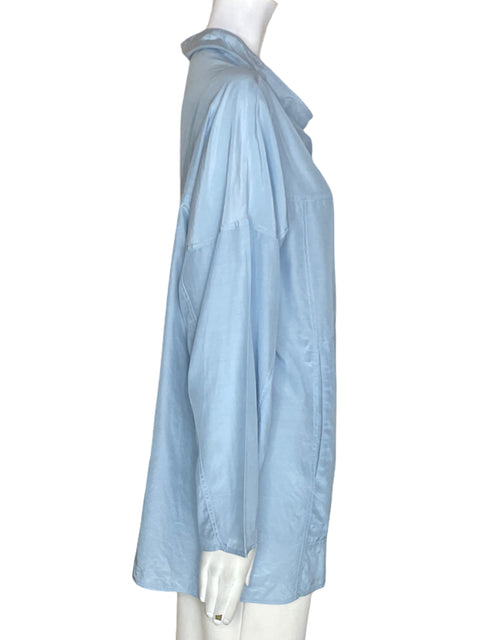 Abrigo Cos de Seda Manga larga Bolsillo Azul - Talla XS