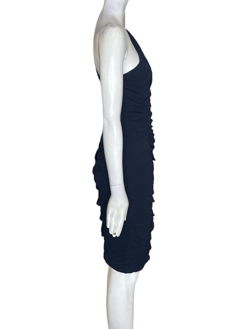 Vestido Yigal Azrouel Oneshoulder Ajustado Negro - Talla 8