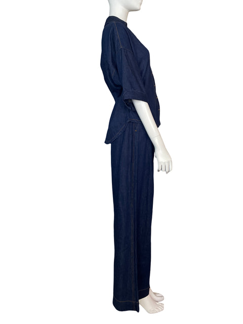 Conjunto Zara de Algodón Jeans Botones dorados Azul - Talla XS